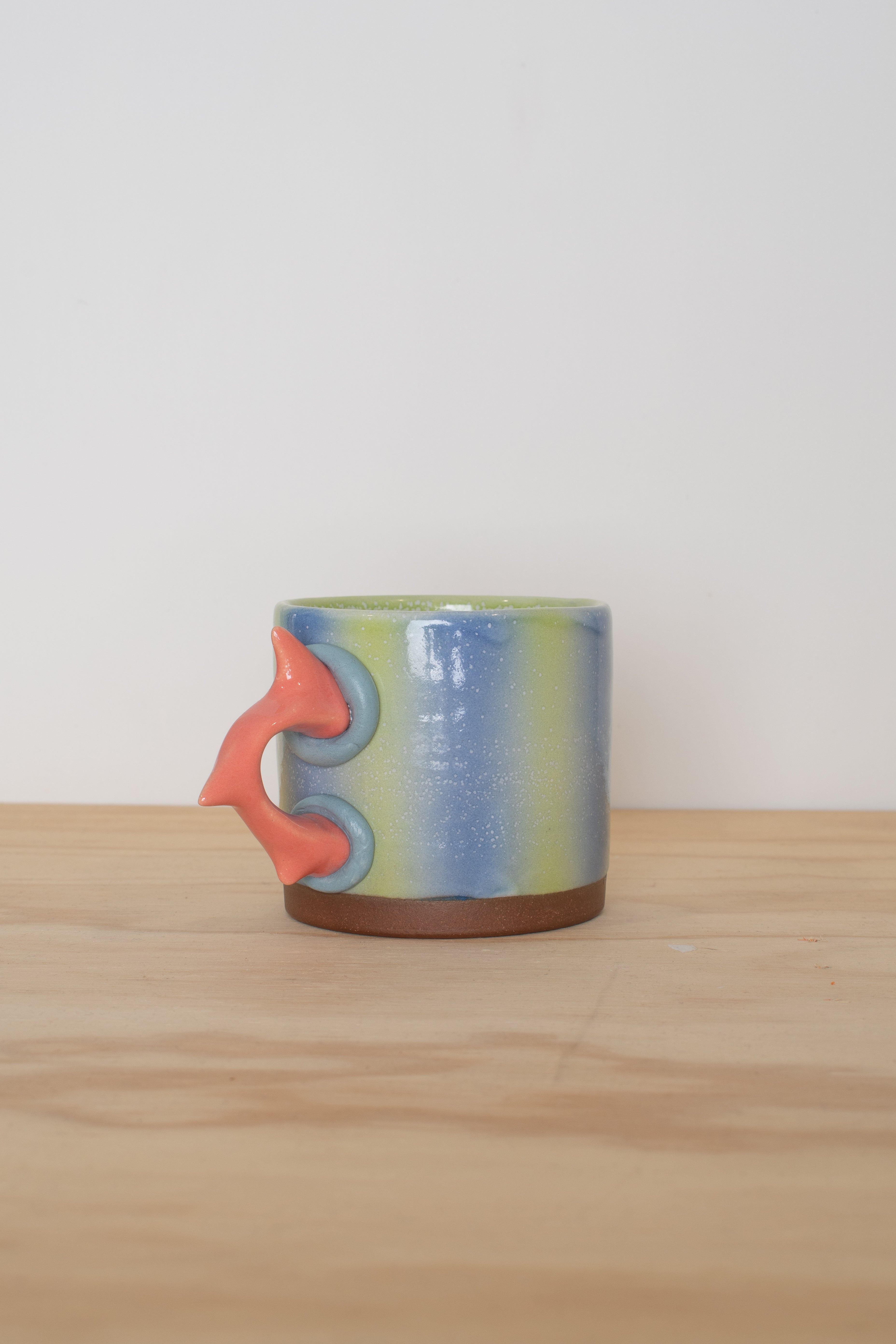 Wide Mug Blue Stripe