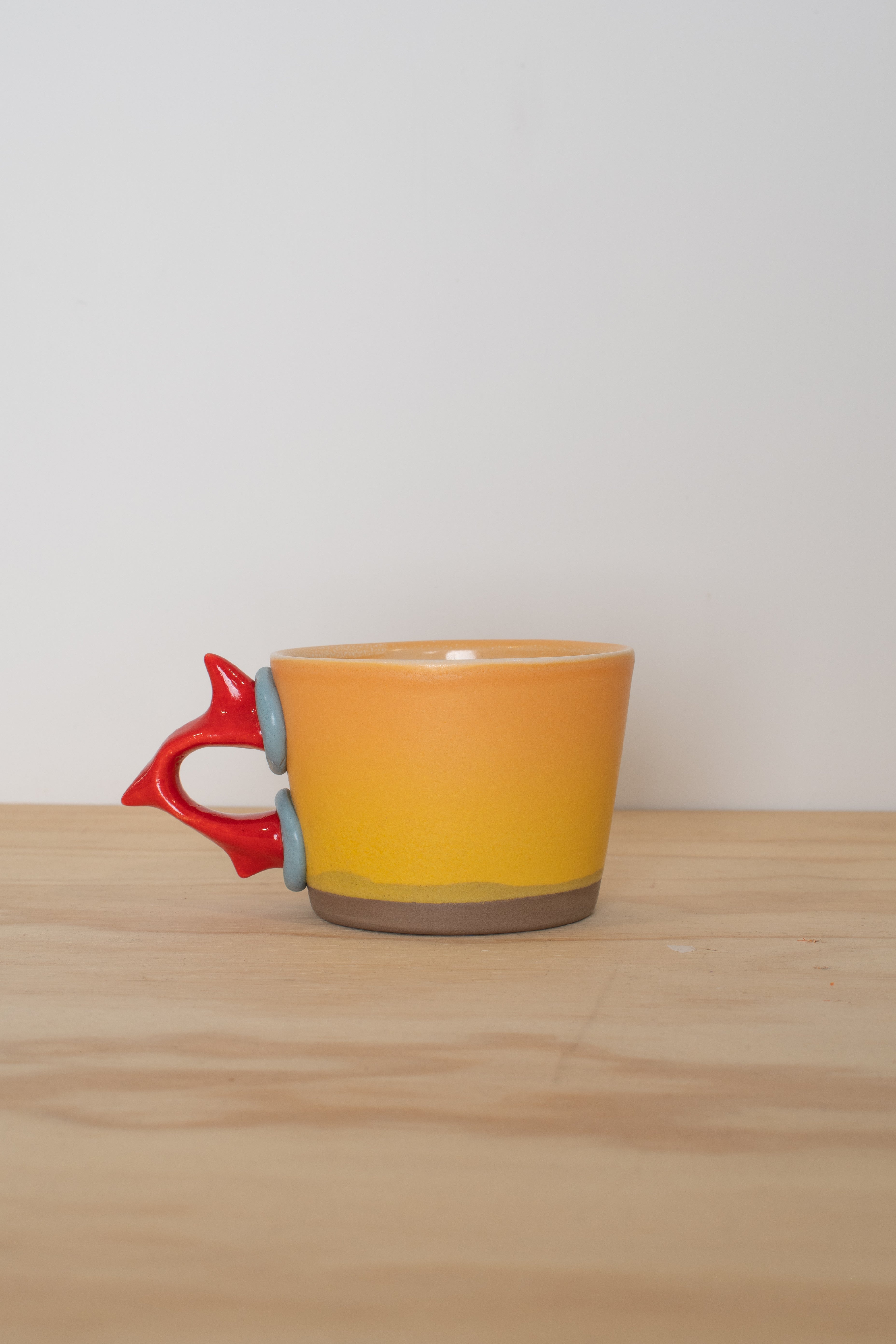 Wide Mug in Orange Yellow