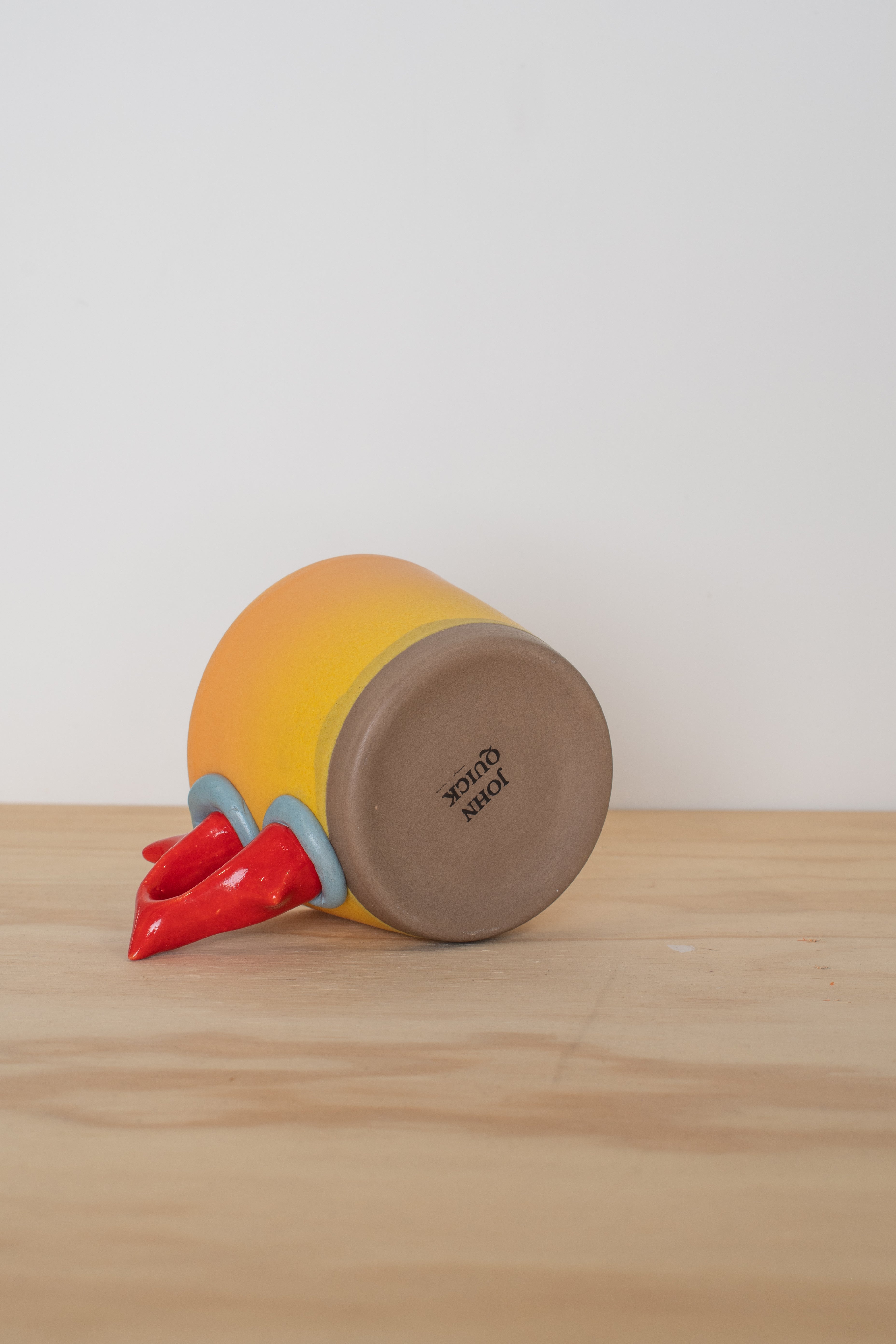 Wide Mug in Orange Yellow