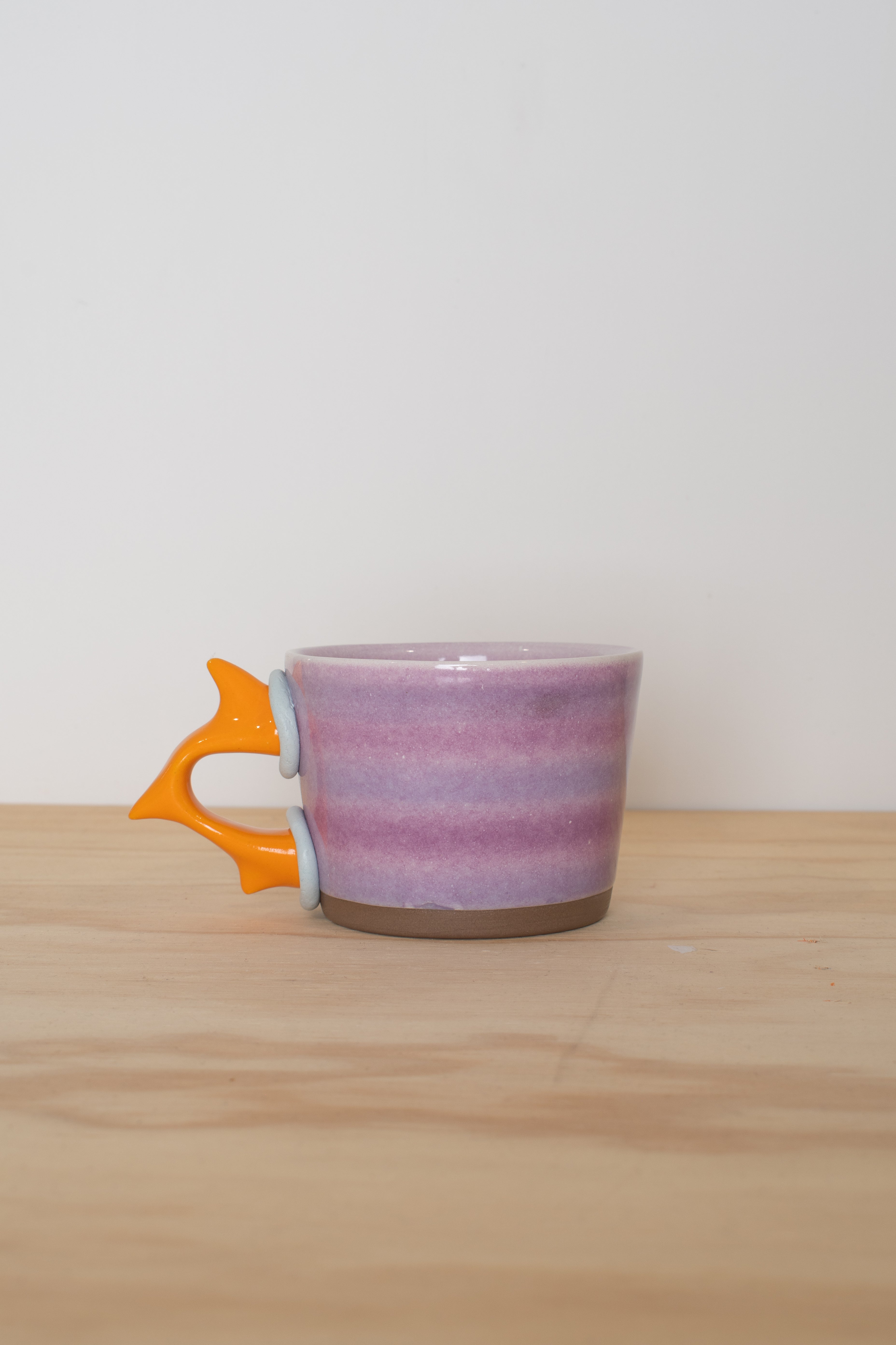 Wide Mug in Violet Stripe