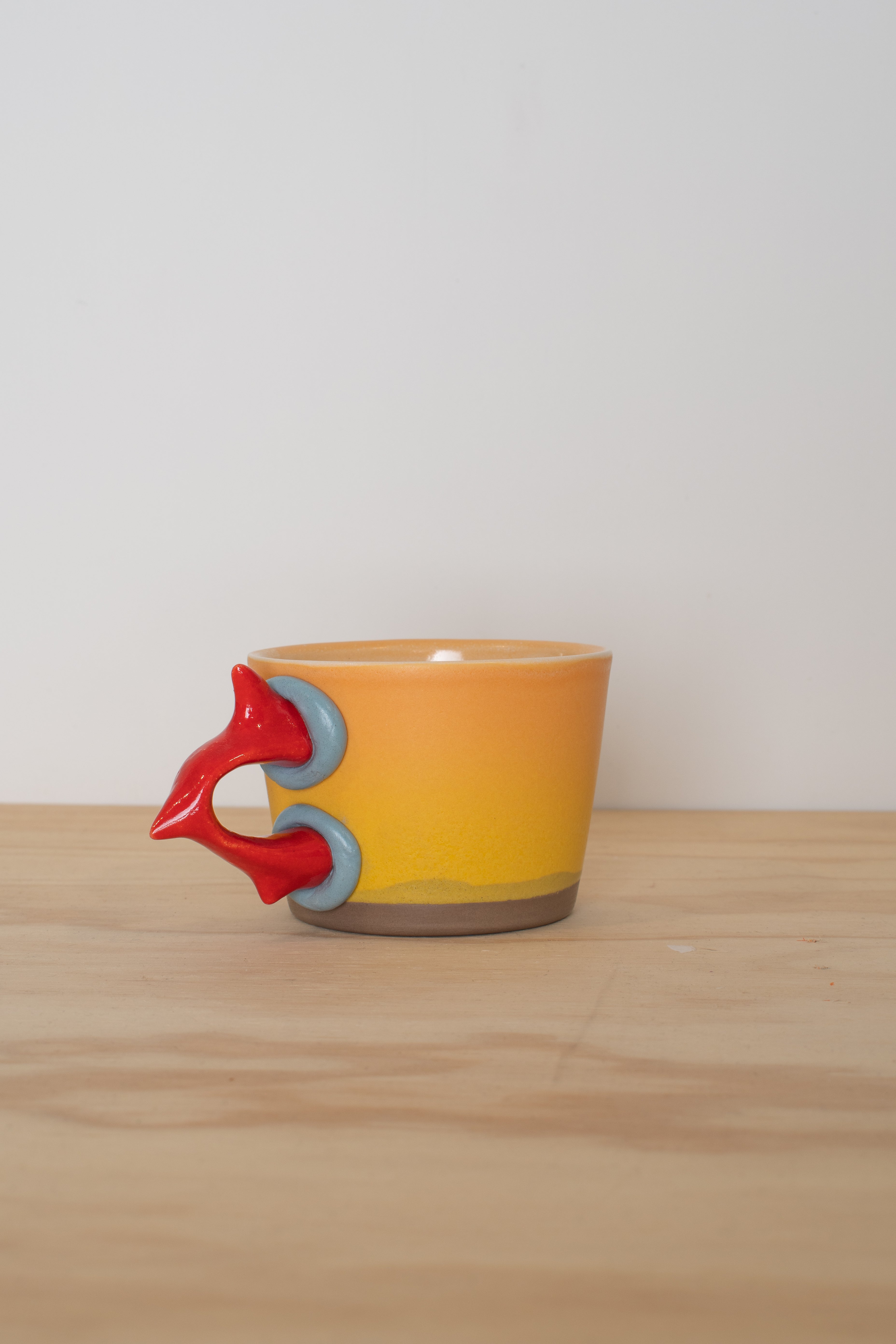 Wide Mug in Orange Yellow