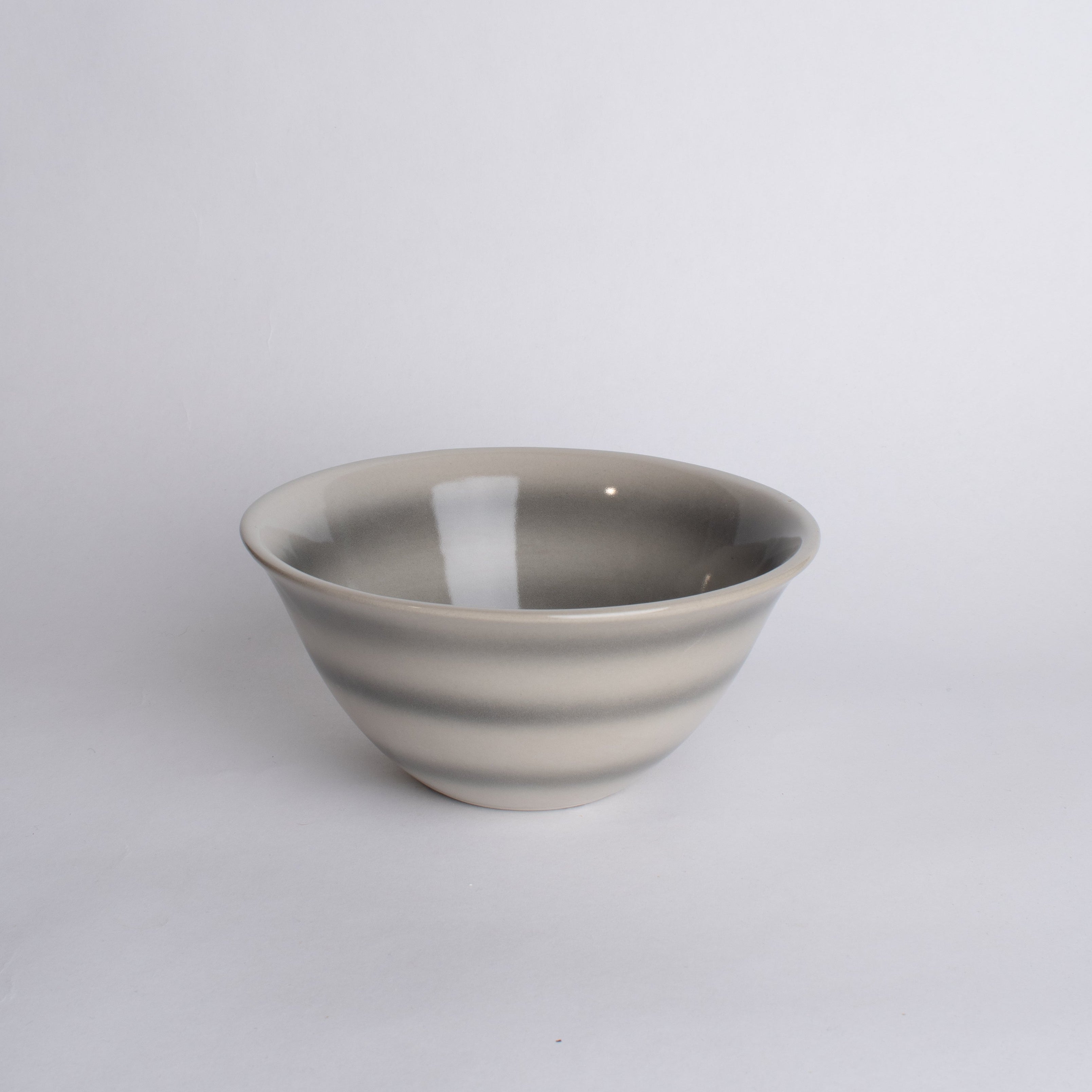Flare Bowl in Gray Stripe