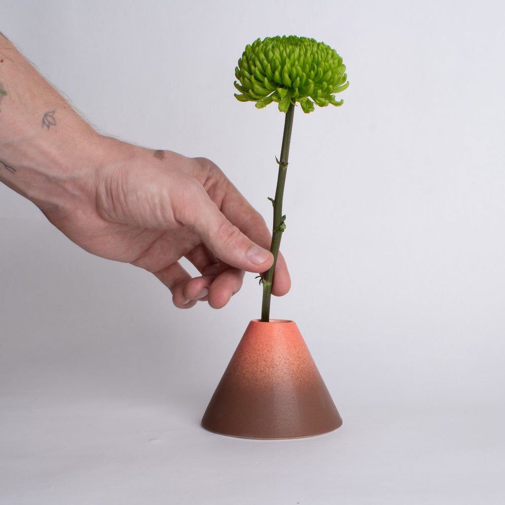 Cone Vase in Chocolate Strawberry