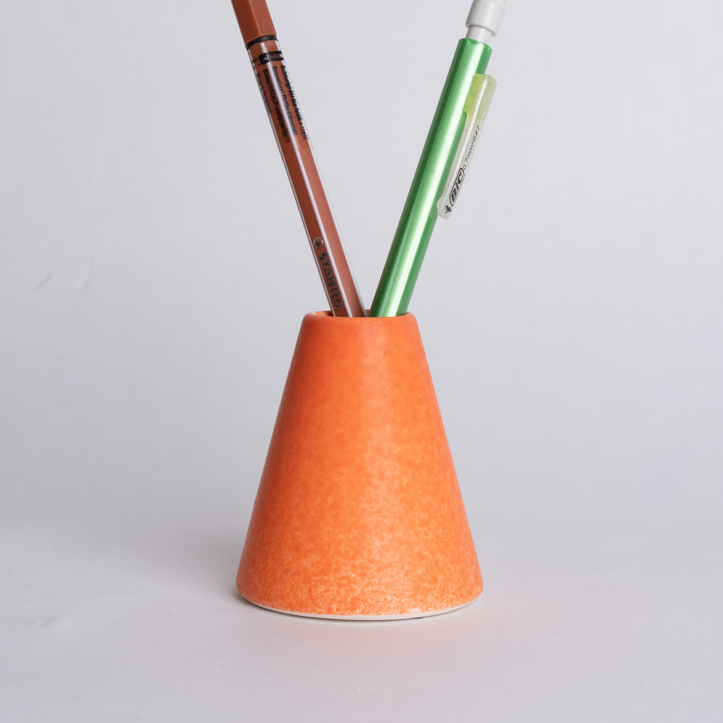 Cone Bud Vase in Orange