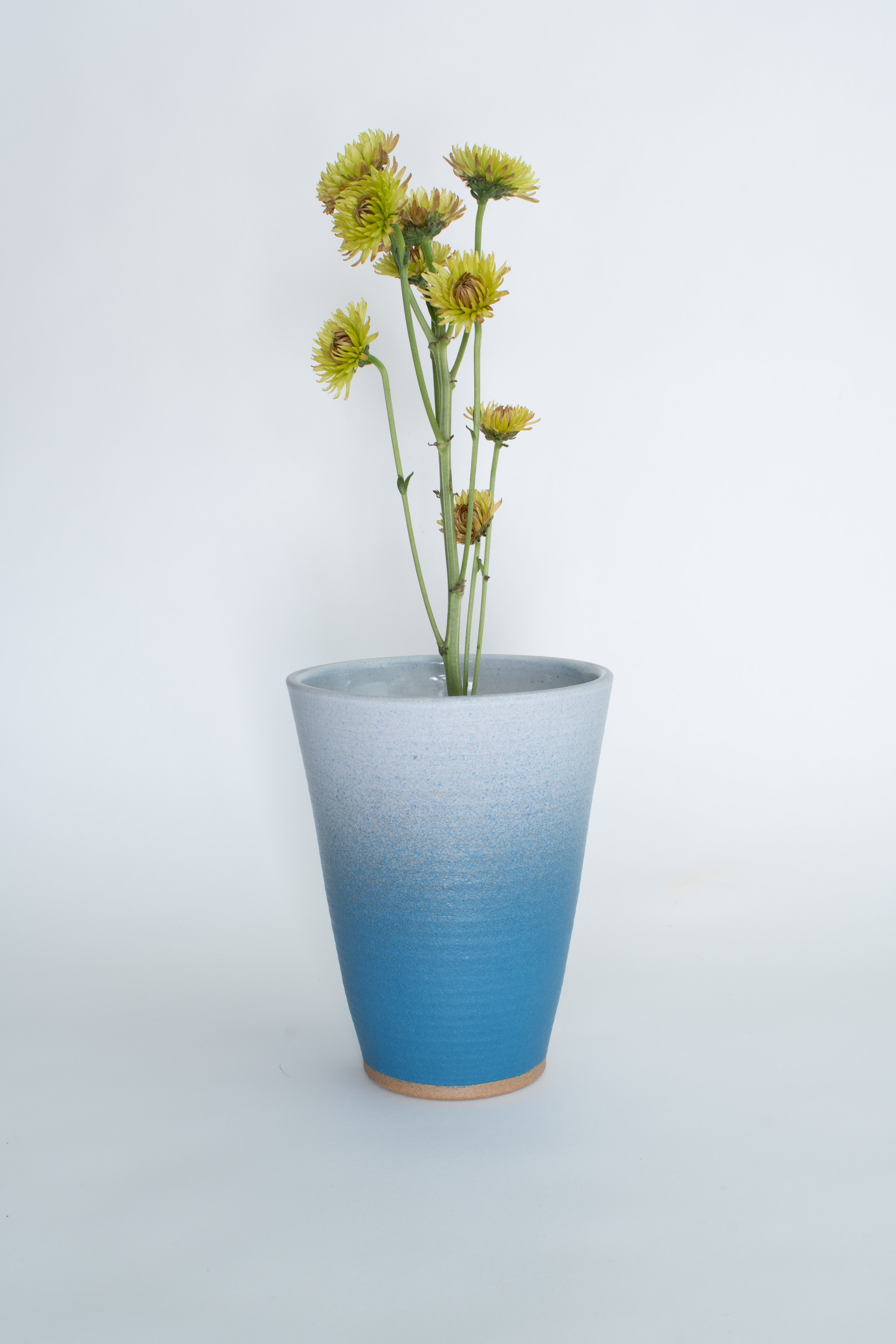 Flower Vessel in Ice Blue