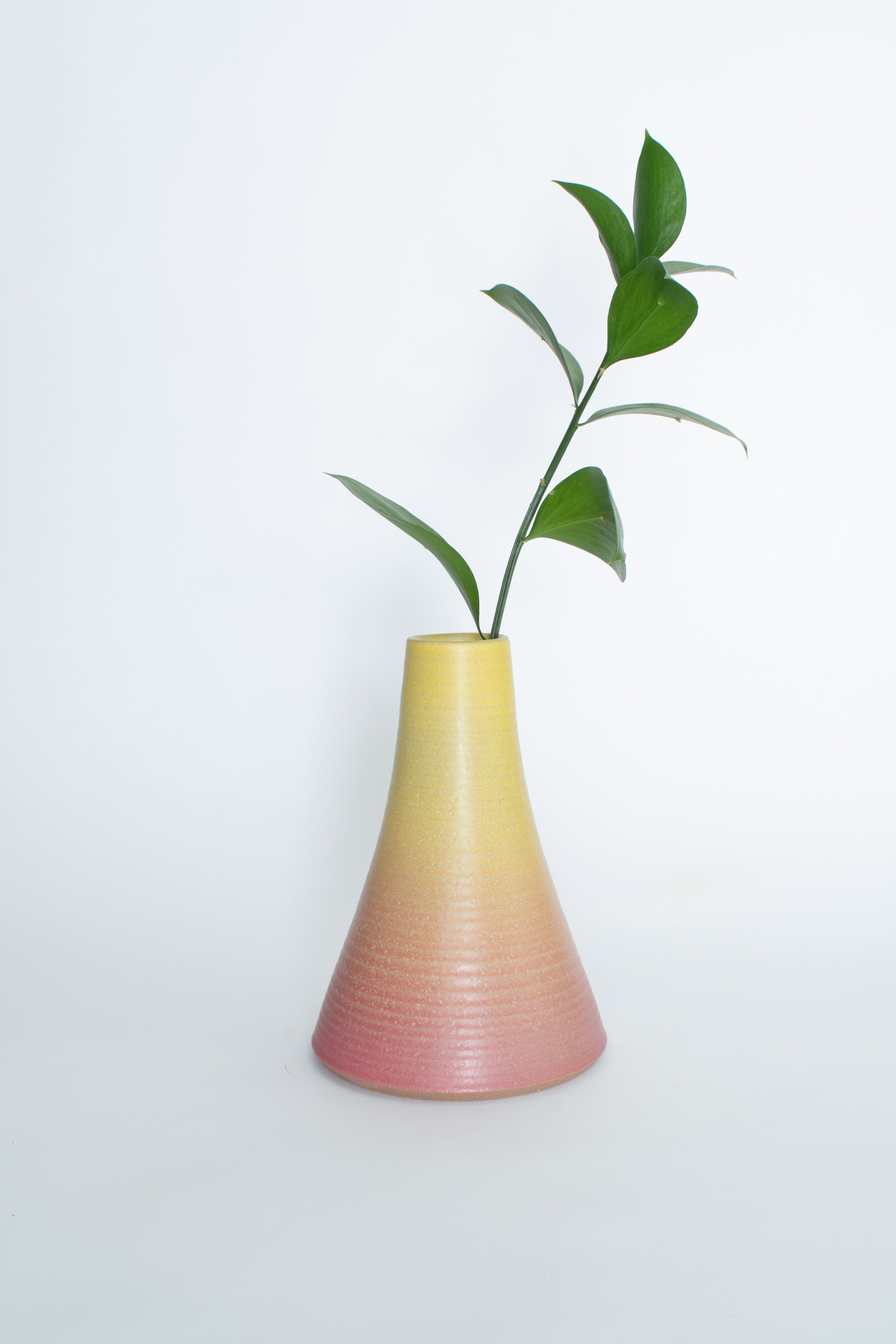Flower Vessel in Yellow Pink