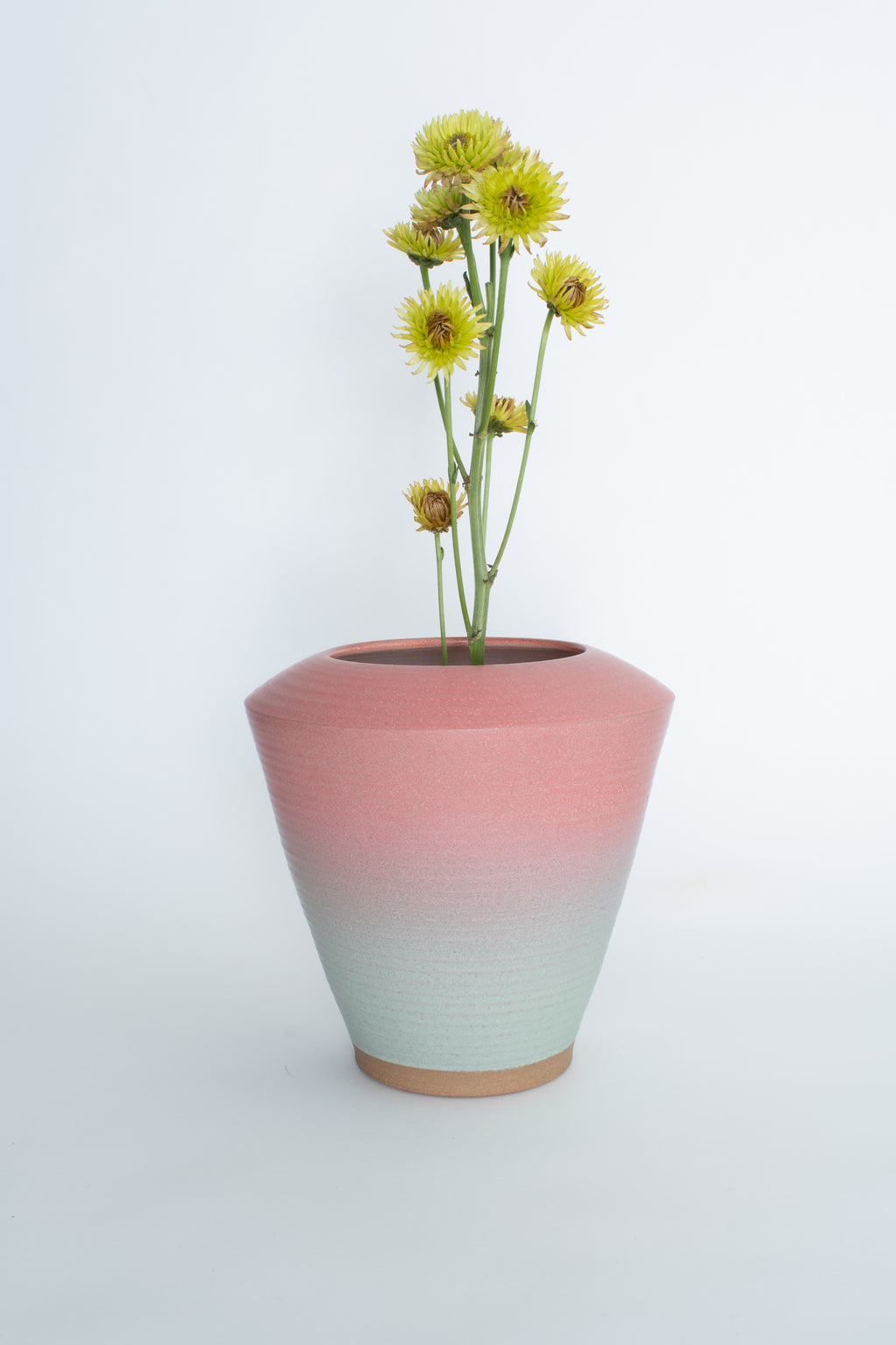 Flower Vessel in Pink Aqua