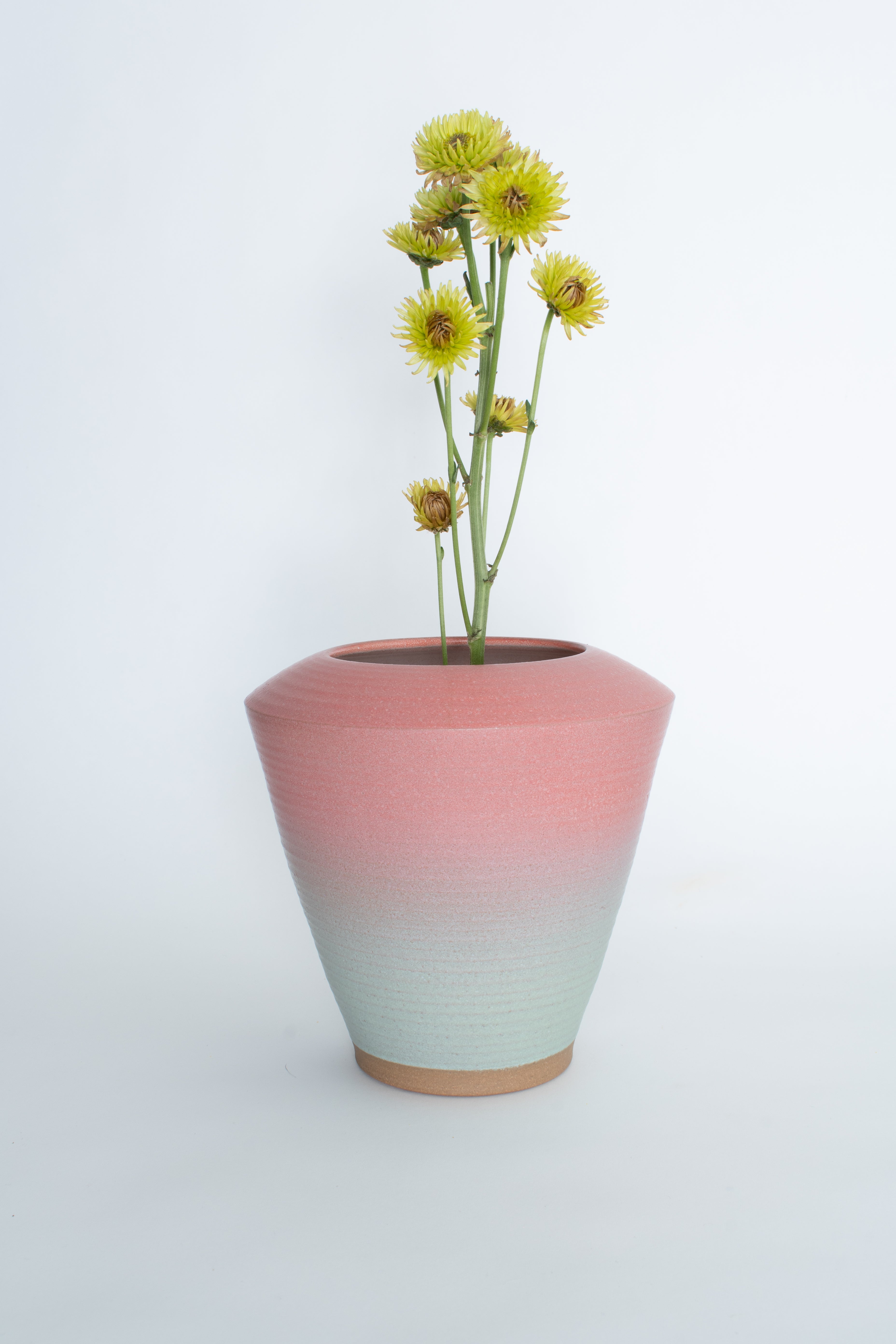 Flower Vessel in Pink Aqua