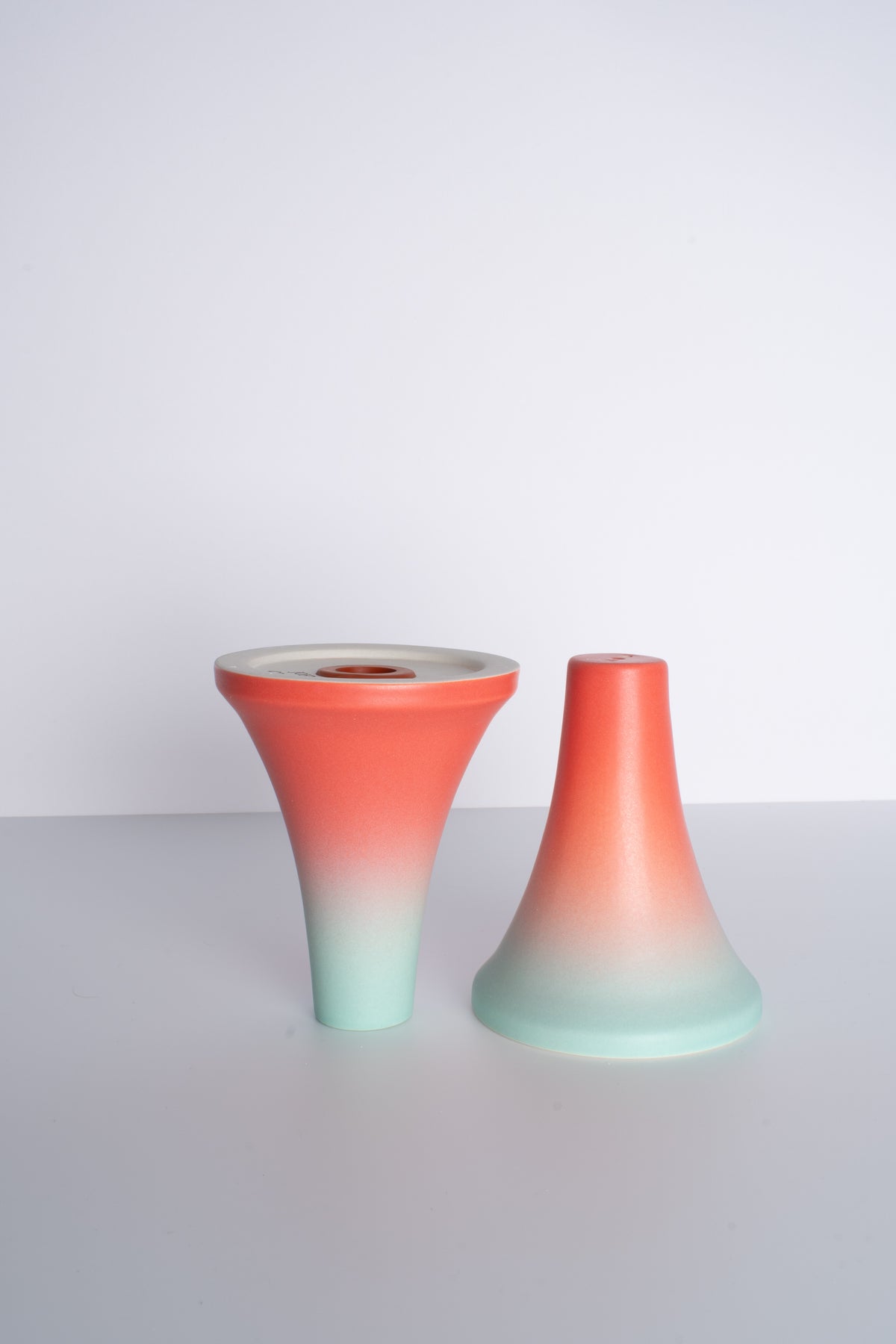 Salt and Pepper Shaker set in Red Seafoam