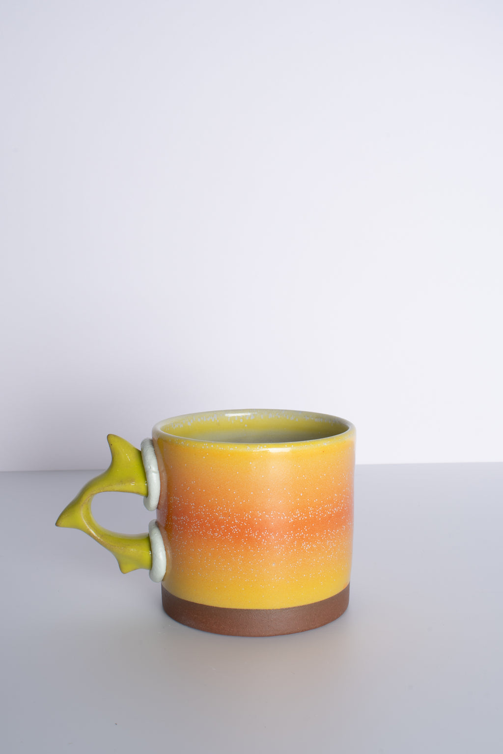 Wide Mug in Orange Stripe