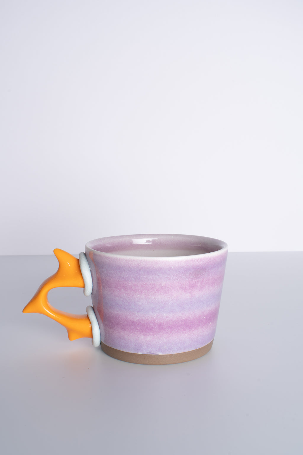 Wide Mug in Violet Stripe