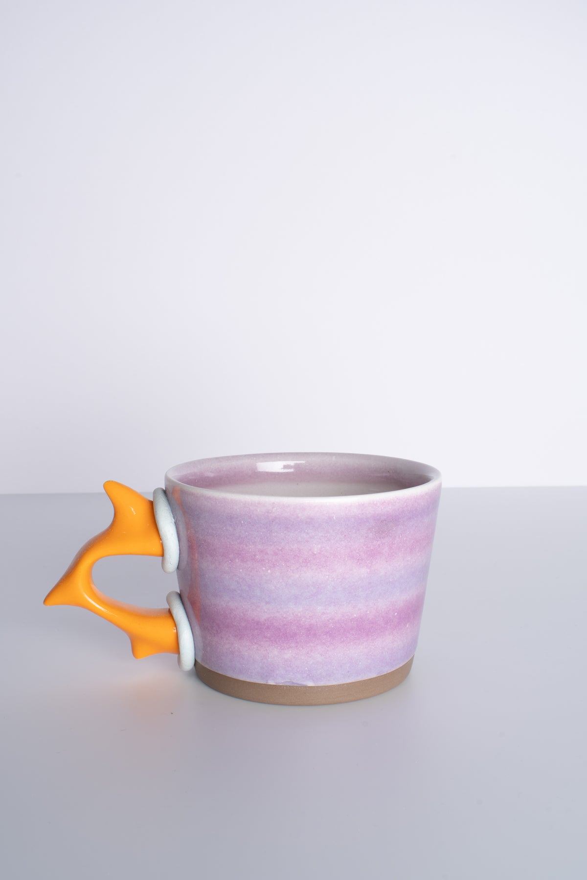 Wide Mug in Violet Stripe