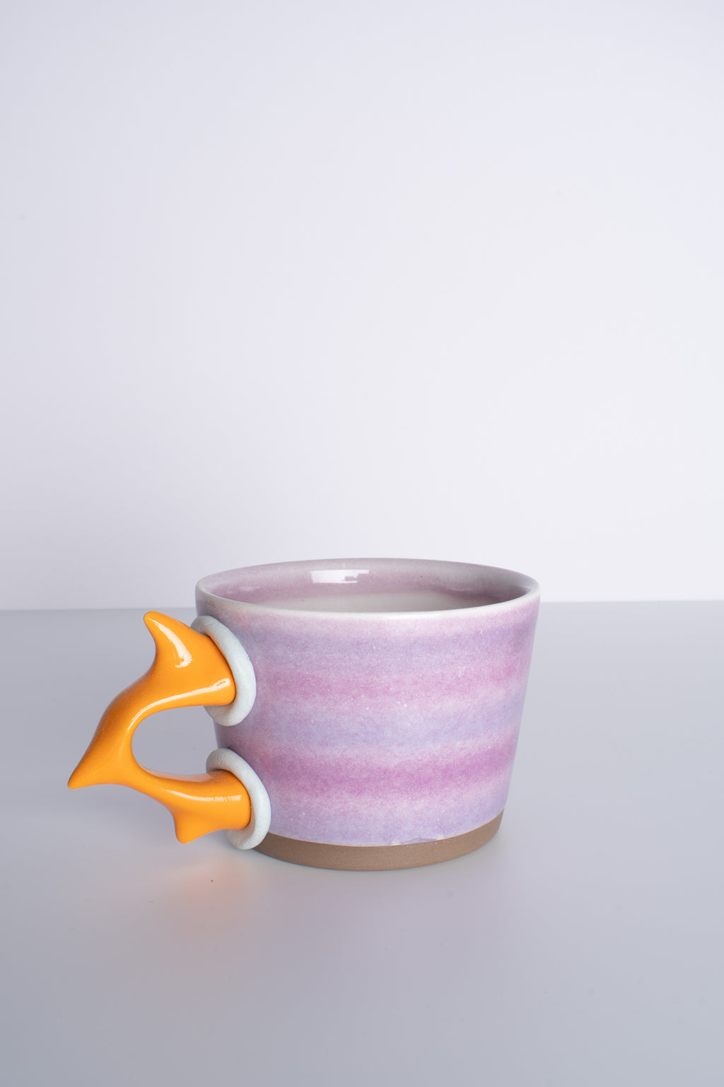 Wide Mug in Violet Stripe