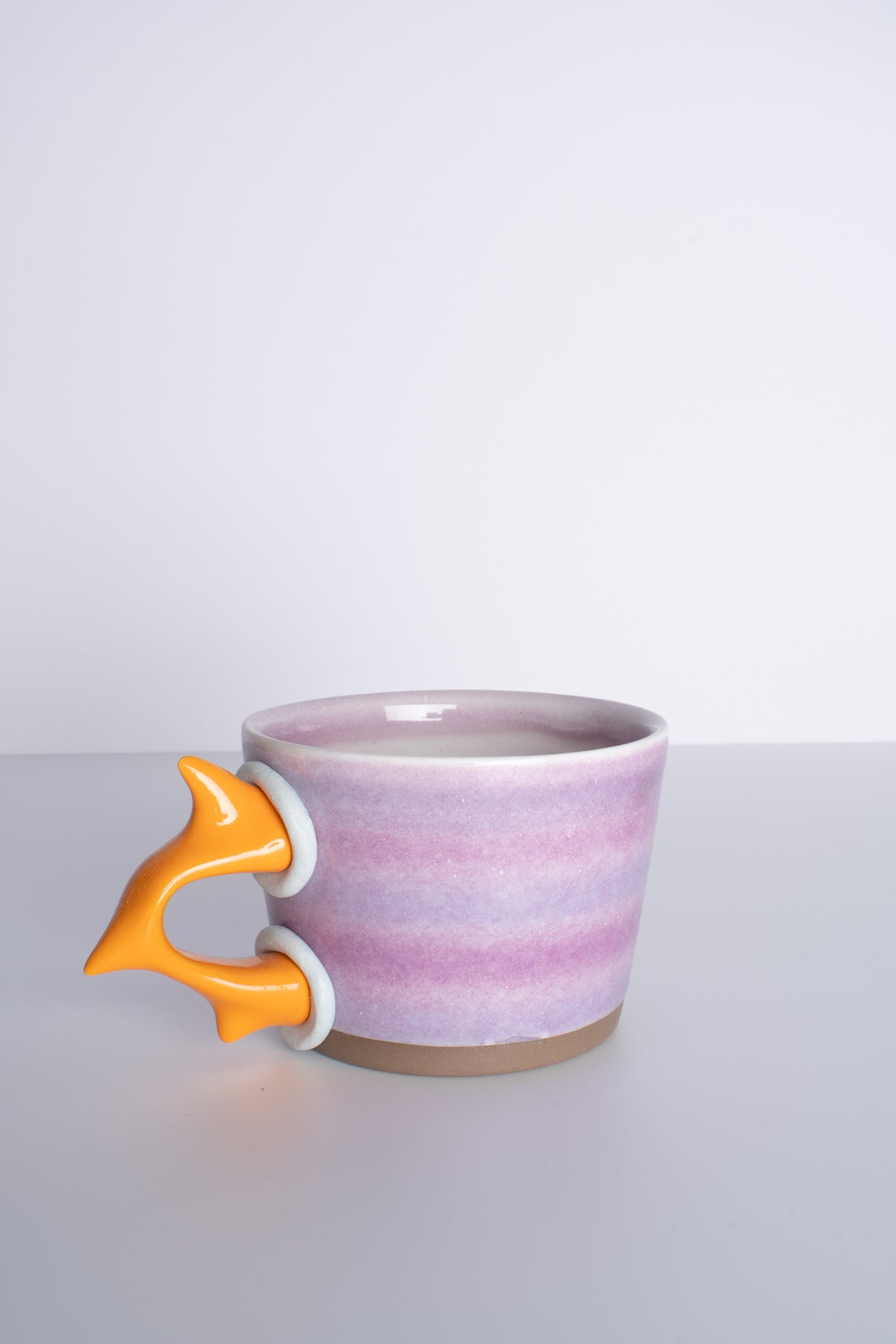 Wide Mug in Violet Stripe