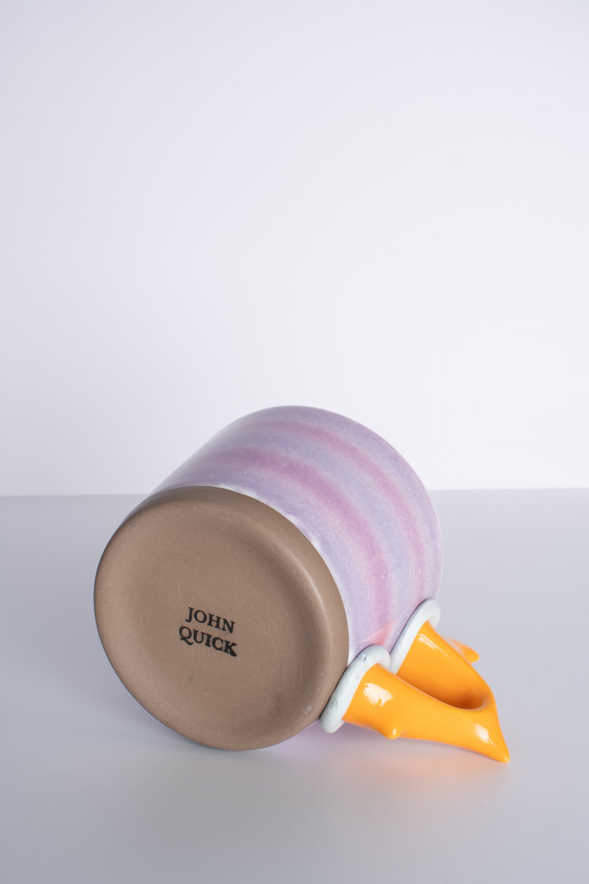 Wide Mug in Violet Stripe