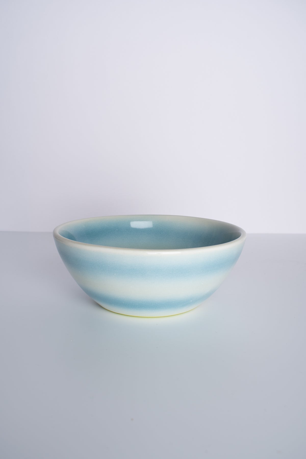 Sample Stripe Bowl in Aqua Yellow
