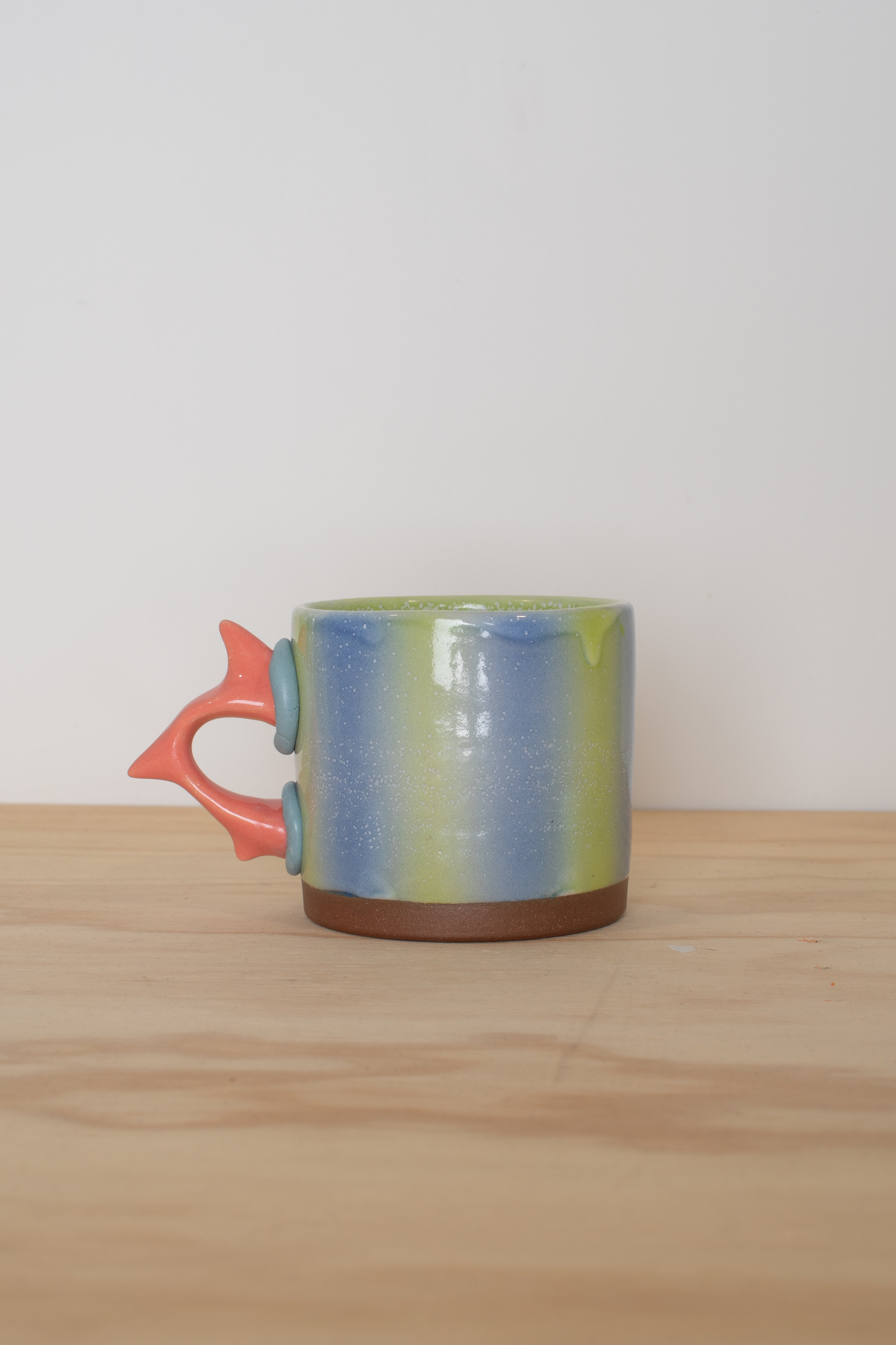 Wide Mug Blue Stripe
