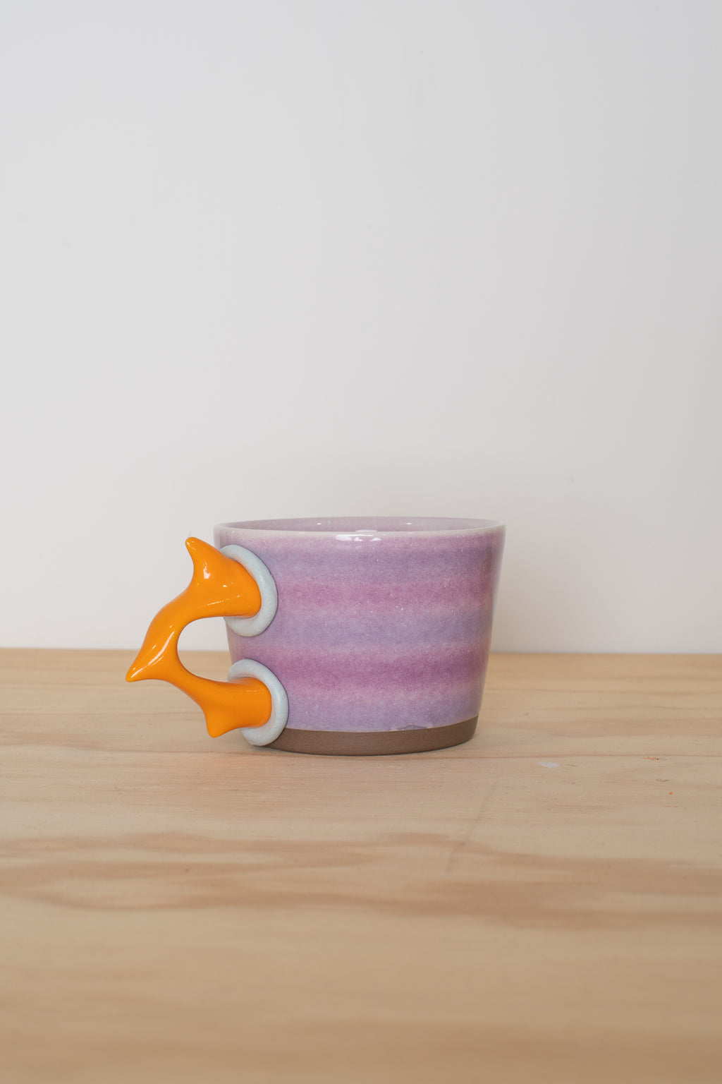 Wide Mug in Violet Stripe