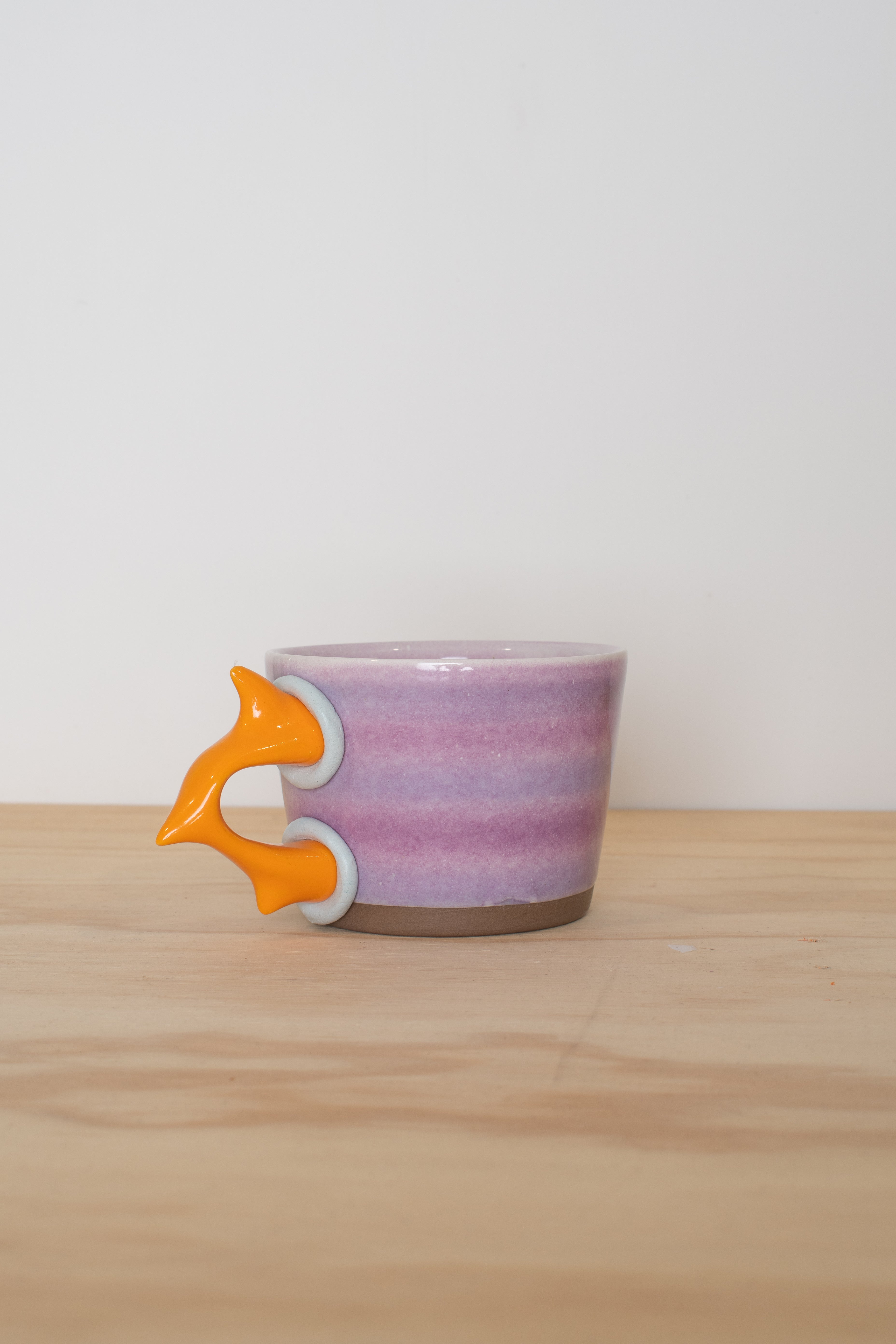 Wide Mug in Violet Stripe