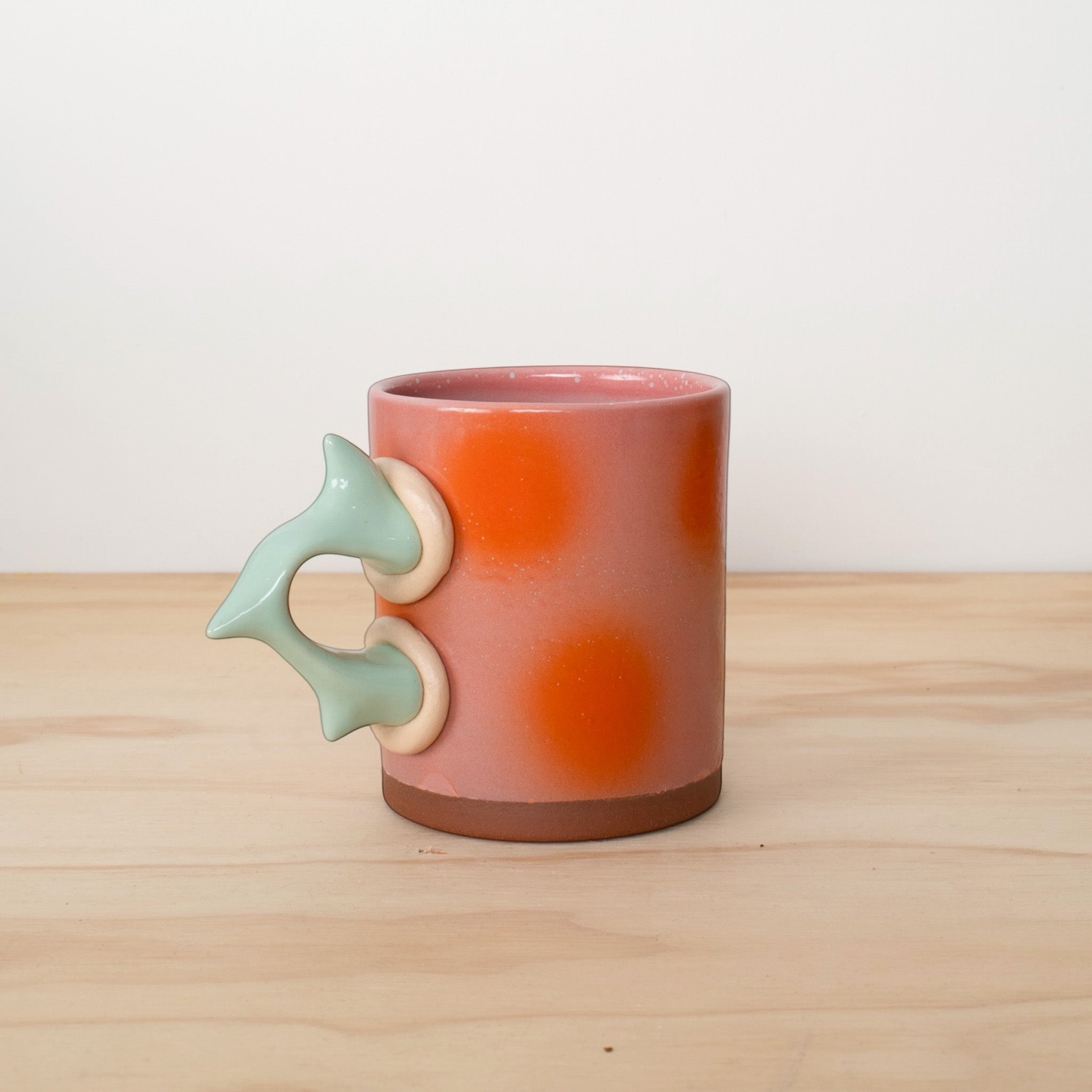 Tall Mug Orange Polka